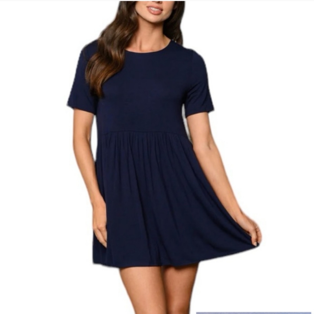 Azules women's navy blue medium mini dress